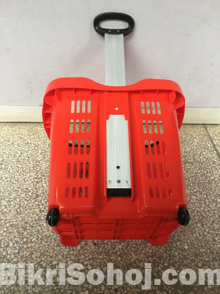 Imported Heavy Plastic Shopping Cart / Trolley 45L